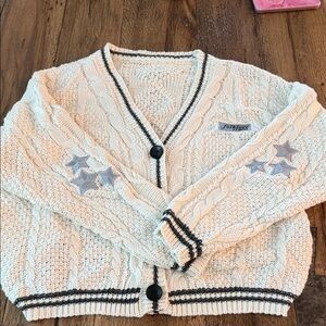 Taylor Swift Folkore Women's Cream Cardigan Sweater